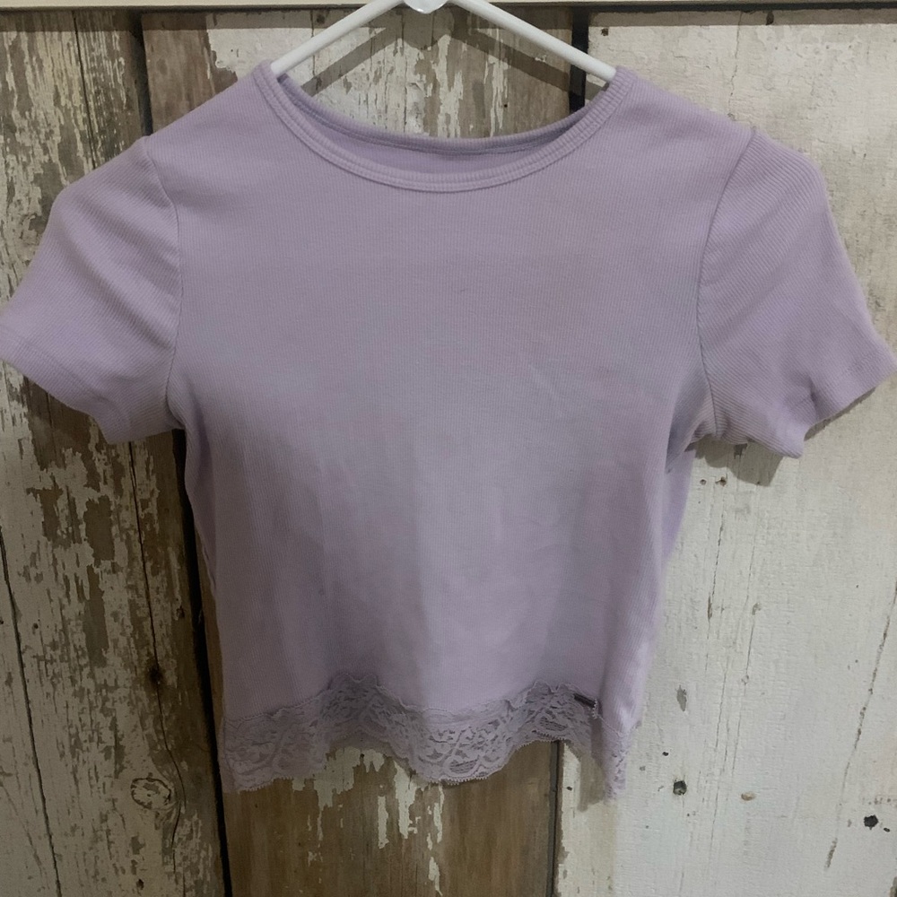 hollister cropped shirt